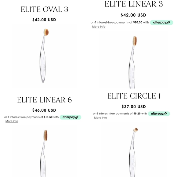4 Artis brushes